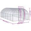 Outdoor Chicken Coop 3x6x2 m Galvanised Steel