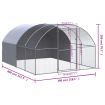 Outdoor Chicken Coop 3x4x2 m Galvanised Steel