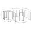 Dog Kennel Silver 6.05 m² Steel