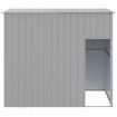 Dog House with Roof Light Grey 214x153x181 cm Galvanised Steel