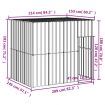 Dog House with Roof Light Grey 214x153x181 cm Galvanised Steel