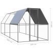 Outdoor Chicken Cage 2x6x2 m Galvanised Steel