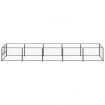 Dog Kennel Black 5 m² Steel