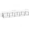 Dog Kennel Black 5 m² Steel