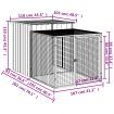 Chicken Cage with Run Anthracite 110x201x110 cm Galvanised Steel