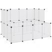 Small Animal Cage Transparent 143x107x93 cm PP and Steel