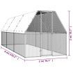 Outdoor Chicken Cage 2x6x2 m Galvanised Steel