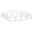 Dog Kennel Silver 16 m² Steel