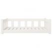 Dog Bed White 95.5x65.5x28 cm Solid Wood Pine