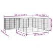 22-Panel Dog Playpen Black 50x100 cm Powder-coated Steel
