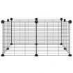 8-Panel Pet Cage Black 35x35 cm Steel