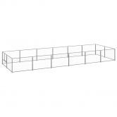Dog Kennel Silver 12 m² Steel