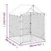 Outdoor Dog Kennel with Roof Silver 2x2x2.5 m Galvanised Steel