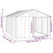 Dog House Anthracite 116.5x153x81.5 cm Galvanised Steel