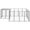 Dog Kennel Black 6.05 m² Steel