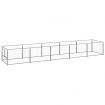 Dog Kennel Silver 5 m² Steel
