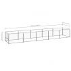 Dog Kennel Silver 5 m² Steel
