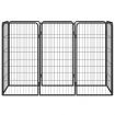 8-Panel Dog Playpen Black 50x100 cm Powder-coated Steel