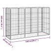 8-Panel Dog Playpen Black 50x100 cm Powder-coated Steel