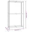 2-Layer Tire Racks 4 pcs Silver 110x40x180 cm Steel