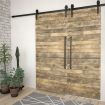 Sliding Door Hardware Kits 2 pcs 200 cm Steel Black