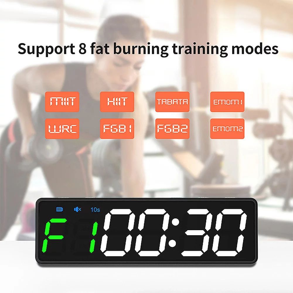 Mini Portable Gym Timer Magnetic LED Interval Timer Fitness Timer Clock USB Rechargeable Fitness Timer for Gym Home Garage