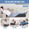 Bed Wedge Pillow Memory Foam Leg Backrest Contour Ergonomic Support Elevation Cushion Raiser with Cover