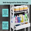 Toilet Storage Shelf Freestanding Bathroom Holder Organiser Adjustable Rack Cabinet Over Washer Washing Machine Organisation