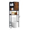 Toilet Storage Shelf Freestanding Bathroom Holder Organiser Adjustable Rack Cabinet Over Washer Washing Machine Organization