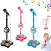 Kids Microphone with Stand Karaoke Song Music Instrument Toys Brain-Training Educational Toy Birthday Gift Color Black