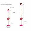 Kids Microphone with Stand Karaoke Song Music Instrument Toys Brain-Training Educational Toy Birthday Gift Color Black