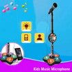 Kids Microphone with Stand Karaoke Song Music Instrument Toys Brain-Training Educational Toy Birthday Gift Color Black