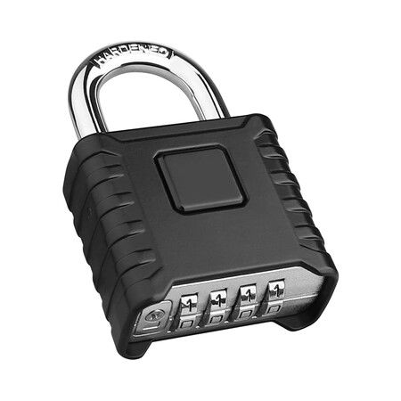 Outdoor Padlock [One Touch Unlock] High Security Weatherproof, Hidden Password Design Suitable for Locker,Black