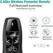 Presentation Clicker Pointer Wireless Presenter Remote Control, USB Presentation Remote PPT Clicker Slide Clicker Advancer for Mac/Win/Computer/Laptop