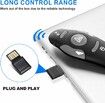 Presentation Clicker Pointer Wireless Presenter Remote Control, USB Presentation Remote PPT Clicker Slide Clicker Advancer for Mac/Win/Computer/Laptop