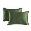 Satin Pillowcase Set of 2 Silk Pillow Cases for Hair and Skin Satin Pillow Covers 2 Pack with Envelope Closure (51*66cm Light Green)