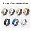 Smart Ring Fitness Tracker Ring for Women & Men Multi-Modes Fitness Tracker Rate Pedometer Sleep Monitoring Waterproof Bluetooth Connectivity Long Lasting Batteries (Gold Plating 1,US 12#)