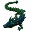 12&quot; 3D Printed Crystal Dragon,Articulated Dragon,Dragon Fidget Toy,Home Office Decor Executive Desk Toy (Laser Green)