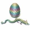 Easter Dragon Egg 3D Printed Dragon Egg Articulated Dragon Crystal Dragon with Dragon Fidget Dragon Egg Toy Executive Desk Toys Fidget Dragon Toys