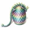 Easter Dragon Egg 3D Printed Dragon Egg Articulated Dragon Crystal Dragon with Dragon Fidget Dragon Egg Toy Executive Desk Toys Fidget Dragon Toys