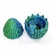 Dragon Egg,Red Mix Gold,Surprise Egg Toy with Flexible Dragon,3D Printed Gift,Articulated Dragon Egg Fidget Toy (Green and Blue,12" Dragon )