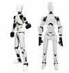 3D Printed Action Figure 5.54-inch Dummy13,Action Figure 3D Printed Multi-Jointed Movable,Action Figure,Multiple Accessories,Desk Decoration (White)