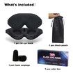 Sleep Eye Mask for Men Women, 100% Black Out 3D Contoured Cup Sleeping Mask and Blindfold, Soft Comfort Eye Shade Cover for Travel Yoga Nap, Black