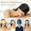 100% Mulberry Silk Sleep Mask Eye Mask for Women Man with Adjustable Band, for Side Sleeper Blackout Sleep Mask for Travel Rest, Black