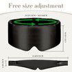 100% Mulberry Silk Sleep Mask Eye Mask for Women Man with Adjustable Band, for Side Sleeper Blackout Sleep Mask for Travel Rest, Black