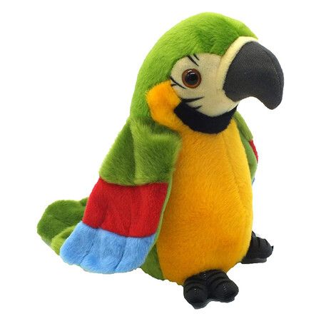 Talking Parrot No Matter What You Say, It Will Repeat What You Say, Fun Learning Good Helper Brings You Happiness, Parrot Toys,Green