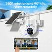 WiFi Security Camerax8 CCTV Set Solar Wireless Home PTZ Outdoor Surveillance System 4MP Spy Waterproof Remote Channel