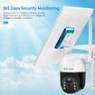 Solar Security Camerax4 Wireless Outdoor CCTV WiFi Home Surveillance System 4MP PTZ Remote 2 Way Audio Color Night Vision