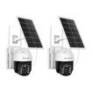 Solar Security Camerax2 Wireless Outdoor CCTV WiFi Home Surveillance System 4MP PTZ Remote 2 Way Audio Color Night Vision