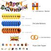 Dragon Ball Birthday Party Supplies Set,Includes Happy Banner Cake And Cupcake Toppers - 24 Latex Balloons for Kids Theme Birthday Party Decoration